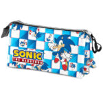 Sonic Tolltartó 3 rekeszes kék-fehér kockás