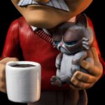 Mini Co. Stan Lee with Grumpy Cat Szobor