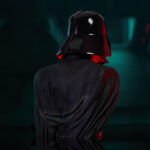 Star Wars Darh Vader Mellszobor Sérült Sisakkal