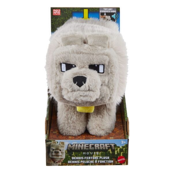 Minecraft Dennis The Wolf Interaktív Plüss 20cm