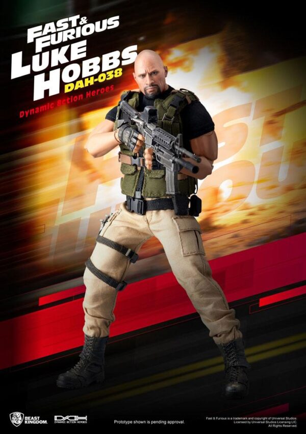 Fast & Furious Dynamic 8ction Heroes Akció Figura 1/9 Luke Hobbs 21 cm