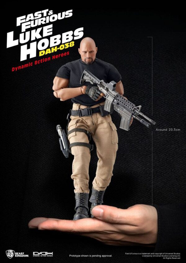 Fast & Furious Dynamic 8ction Heroes Akció Figura 1/9 Luke Hobbs 21 cm
