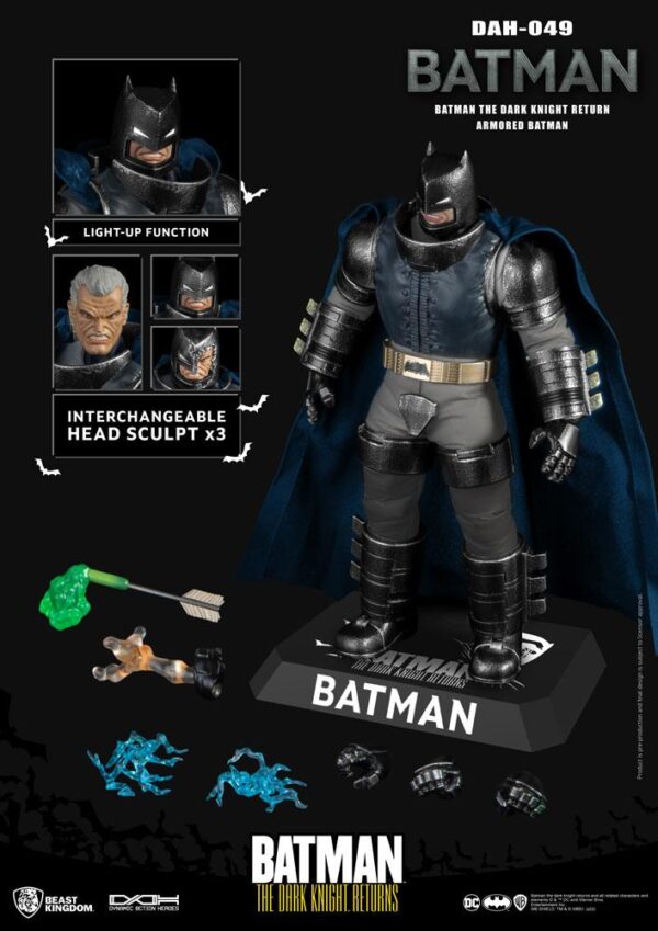 Batman The Dark Knight Returns Dynamic 8ction Heroes Akció Figura 1/9 Armored Batman 21 cm