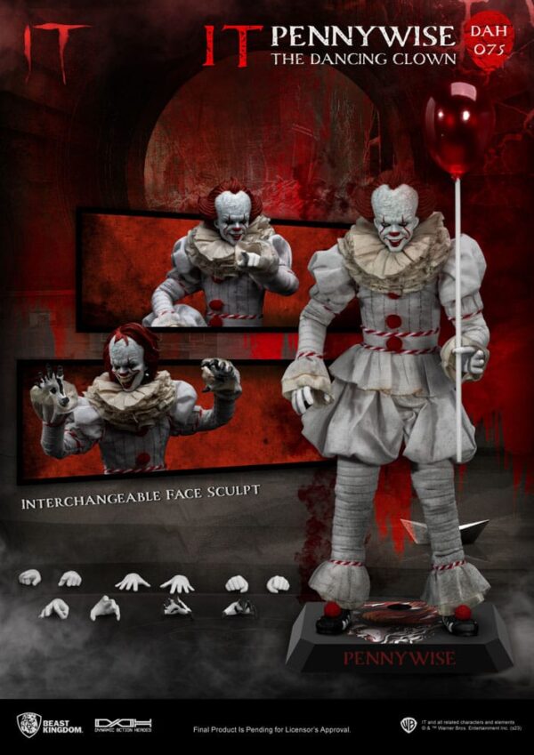 Stephen Kings It Dynamic 8ction Heroes Akció Figura 1/9 Pennywise 21 cm