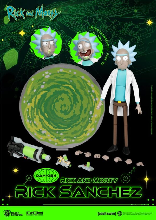 Rick and Morty Dynamic 8ction Heroes Akció Figura 1/9 Rick Sanchez 23 cm