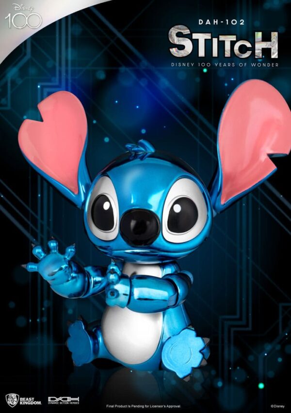 Disney 100 Years of Wonder Dynamic 8ction Heroes Akció Figura 1/9 Stitch (Lilo & Stitch) 16 cm