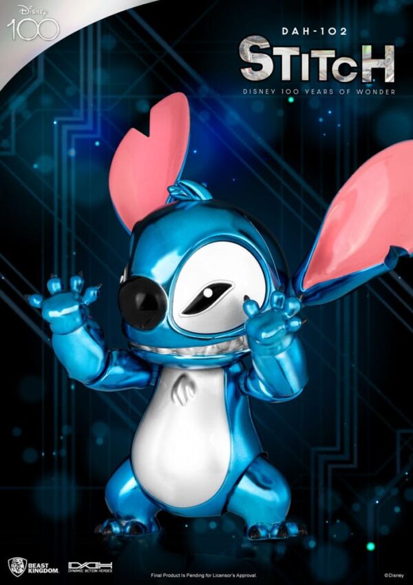 Disney 100 Years of Wonder Dynamic 8ction Heroes Akció Figura 1/9 Stitch (Lilo & Stitch) 16 cm
