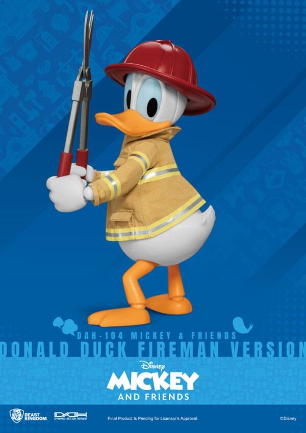 Mickey & Friends Dynamic 8ction Heroes Akció Figura 1/9 Donald Duck Fireman Ver. 24 cm