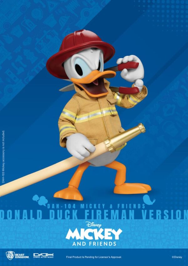 Mickey & Friends Dynamic 8ction Heroes Akció Figura 1/9 Donald Duck Fireman Ver. 24 cm