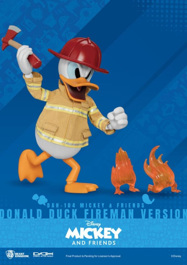 Mickey & Friends Dynamic 8ction Heroes Akció Figura 1/9 Donald Duck Fireman Ver. 24 cm