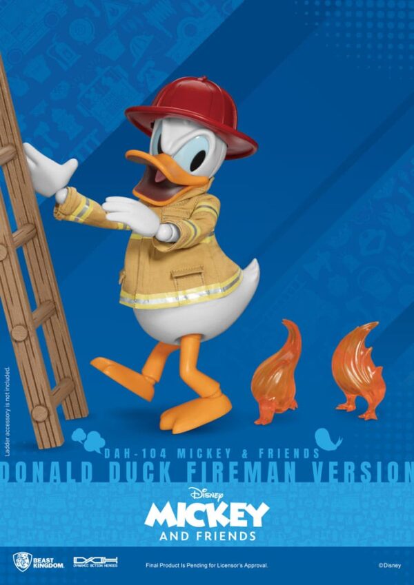 Mickey & Friends Dynamic 8ction Heroes Akció Figura 1/9 Donald Duck Fireman Ver. 24 cm