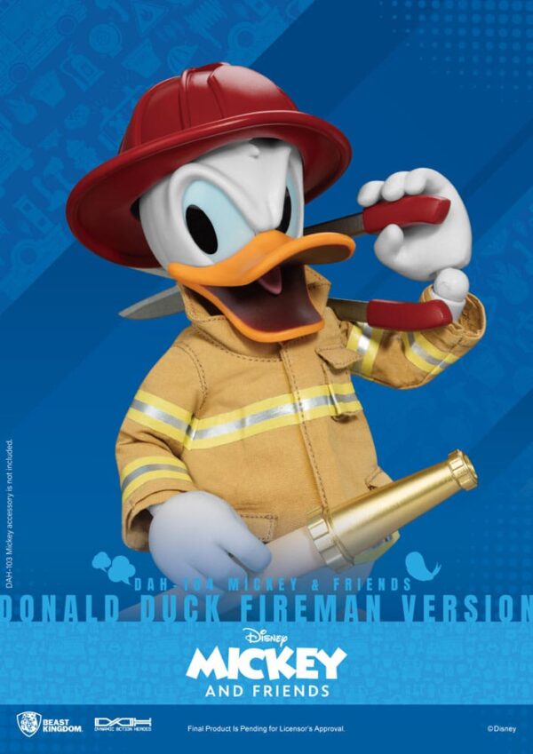 Mickey & Friends Dynamic 8ction Heroes Akció Figura 1/9 Donald Duck Fireman Ver. 24 cm