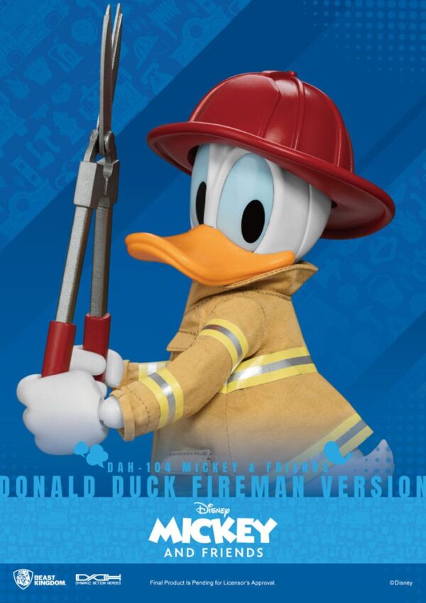 Mickey & Friends Dynamic 8ction Heroes Akció Figura 1/9 Donald Duck Fireman Ver. 24 cm