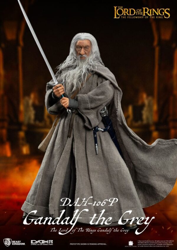 Lord of the Rings Dynamic 8ction Heroes Akció Figura 1/9 Gandalf the Grey 21 cm