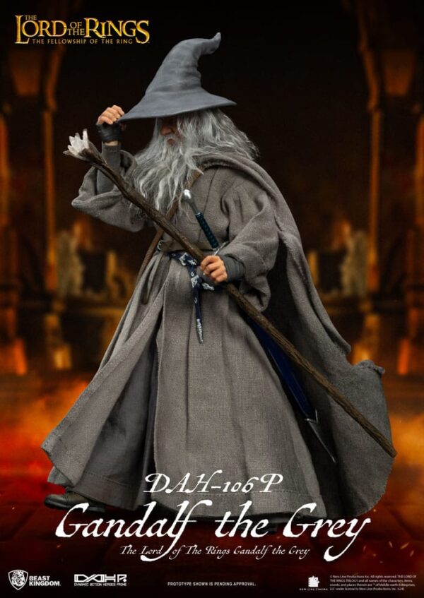 Lord of the Rings Dynamic 8ction Heroes Akció Figura 1/9 Gandalf the Grey 21 cm
