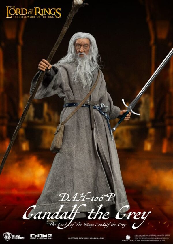 Lord of the Rings Dynamic 8ction Heroes Akció Figura 1/9 Gandalf the Grey 21 cm