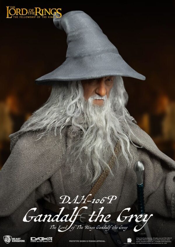 Lord of the Rings Dynamic 8ction Heroes Akció Figura 1/9 Gandalf the Grey 21 cm