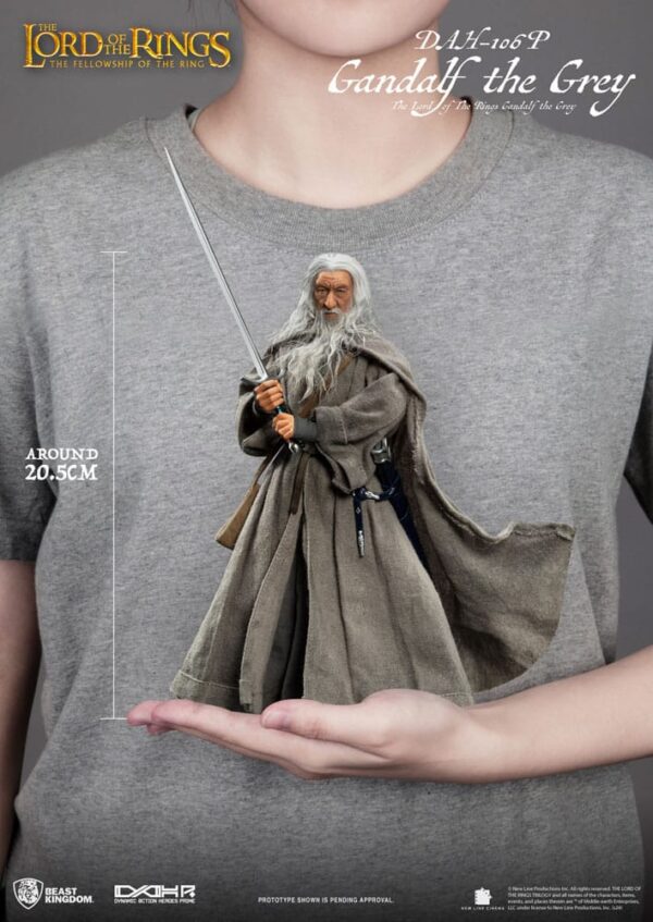 Lord of the Rings Dynamic 8ction Heroes Akció Figura 1/9 Gandalf the Grey 21 cm