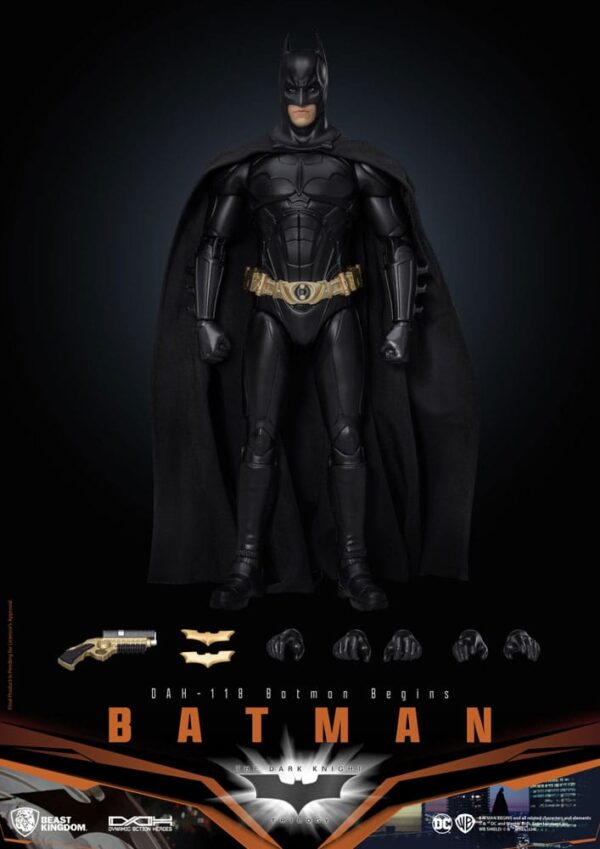 DC Comics Dynamic 8ction Heroes Akció Figura 1/9 Batman (Batman Begins) 21 cm