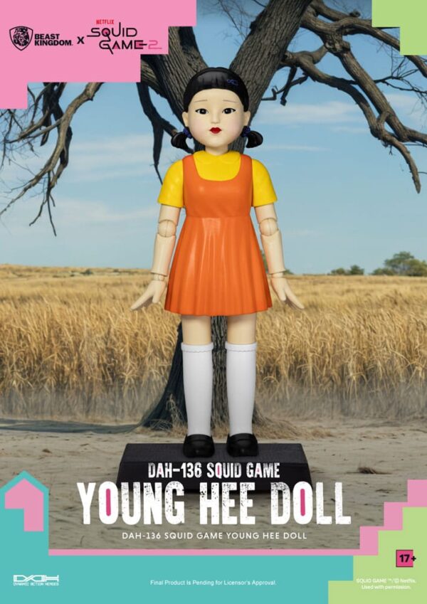 Squid Game Akció Figura with Sound Young Hee Doll 30 cm