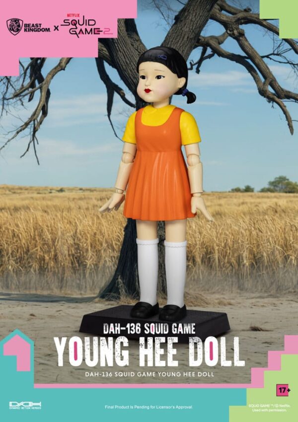 Squid Game Akció Figura with Sound Young Hee Doll 30 cm