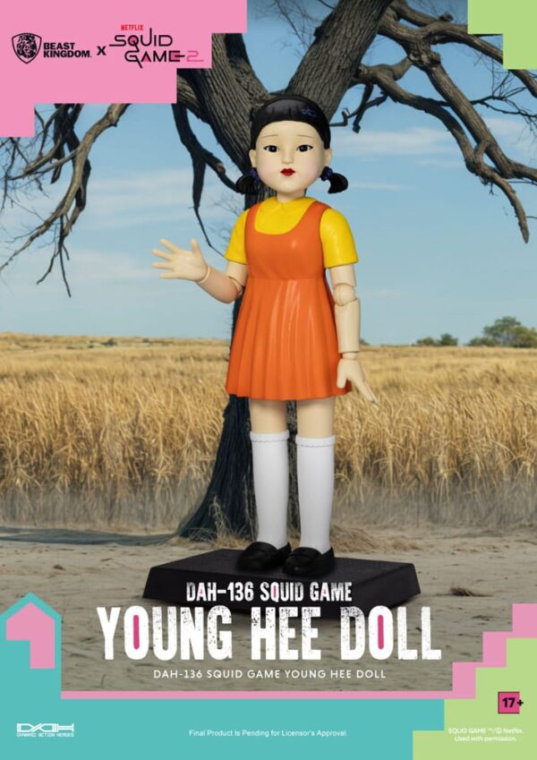 Squid Game Akció Figura with Sound Young Hee Doll 30 cm