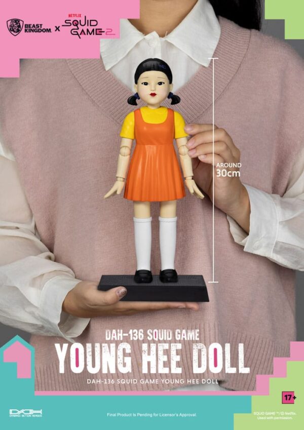 Squid Game Akció Figura with Sound Young Hee Doll 30 cm