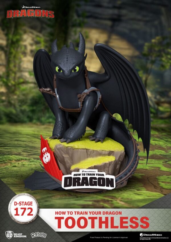 How To Train Your Dragon D-Stage PVC Diorama toothless Szobor 14 cm