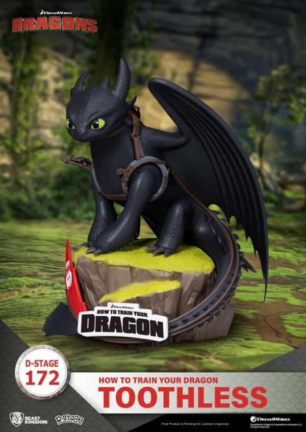 How To Train Your Dragon D-Stage PVC Diorama toothless Szobor 14 cm