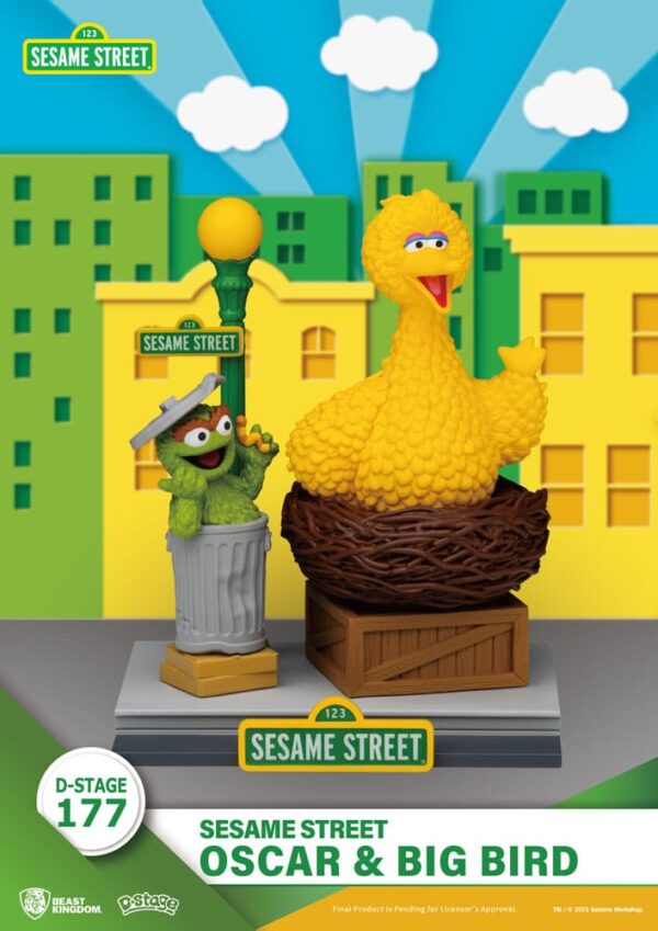 Sesame Street D-Stage PVC Szobor Oscar & Big Bird 12 cm