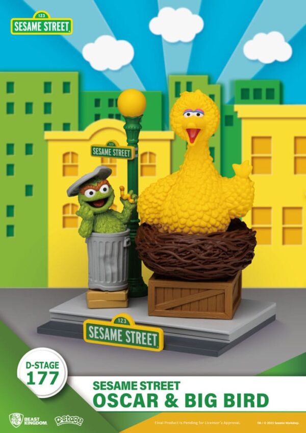Sesame Street D-Stage PVC Szobor Oscar & Big Bird 12 cm