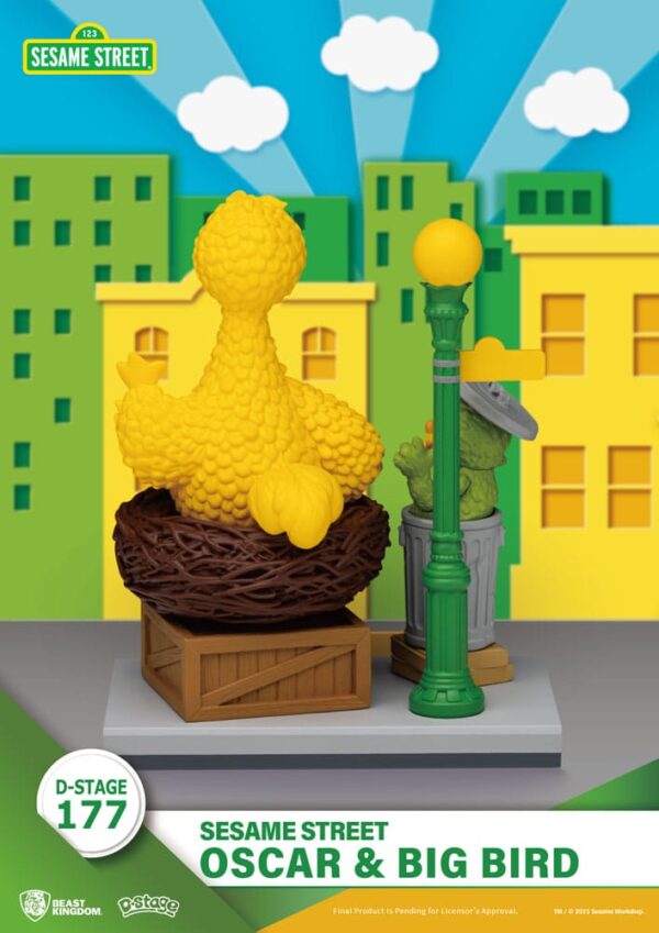Sesame Street D-Stage PVC Szobor Oscar & Big Bird 12 cm