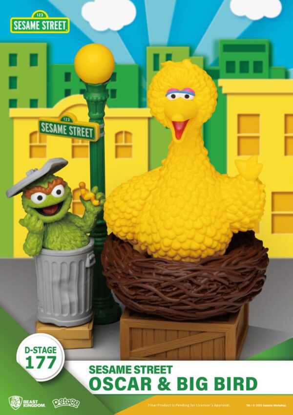 Sesame Street D-Stage PVC Szobor Oscar & Big Bird 12 cm