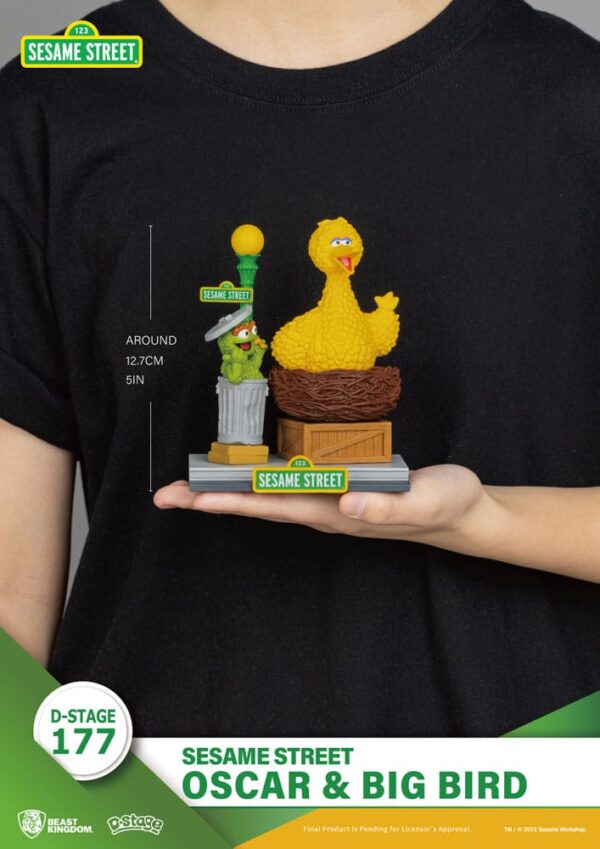 Sesame Street D-Stage PVC Szobor Oscar & Big Bird 12 cm