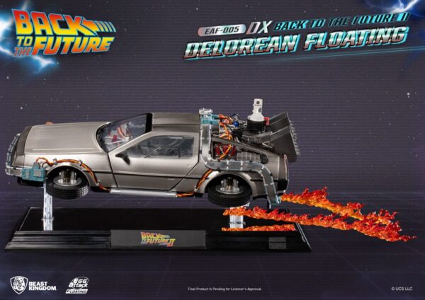 Back to the Future Egg Attack Floating Szobor Back to the Future II DeLorean Deluxe Version heo EU Exclusive 20 cm