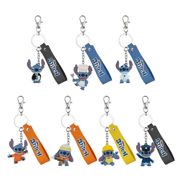 Lilo & Stitch Job Experience Camp Series Kulcstartós Blind Box Stitch 4 cm Assortment (6)