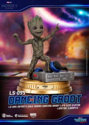 Guardians of the Galaxy 2 Life-Size Szobor Dancing Groot heo EU Exclusive 32 cm