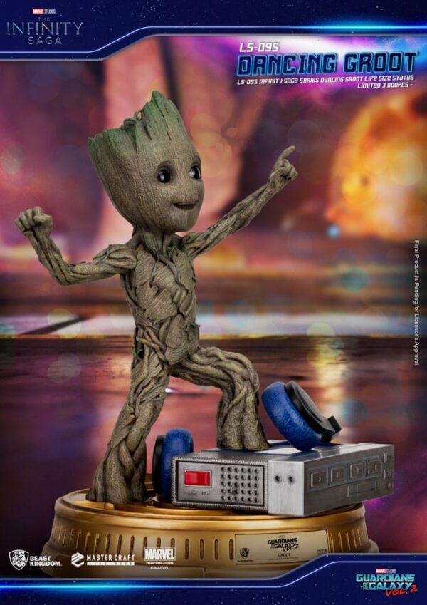 Guardians of the Galaxy 2 Life-Size Szobor Dancing Groot heo EU Exclusive 32 cm