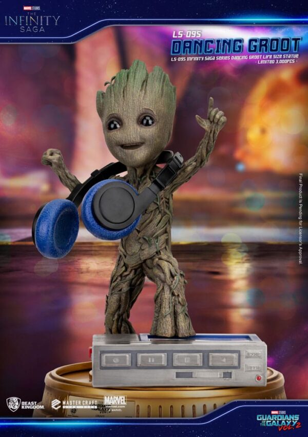 Guardians of the Galaxy 2 Life-Size Szobor Dancing Groot heo EU Exclusive 32 cm