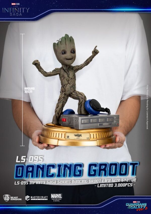 Guardians of the Galaxy 2 Life-Size Szobor Dancing Groot heo EU Exclusive 32 cm