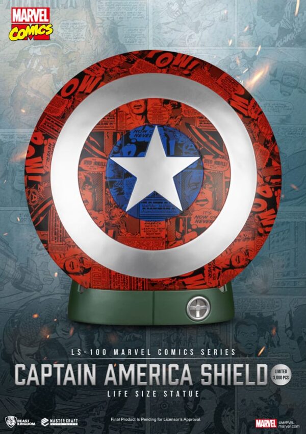 Marvel Comics PVC Captain America Shield Life Size Szobor 64 cm