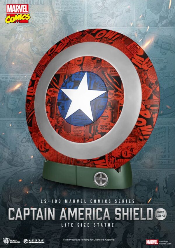 Marvel Comics PVC Captain America Shield Life Size Szobor 64 cm