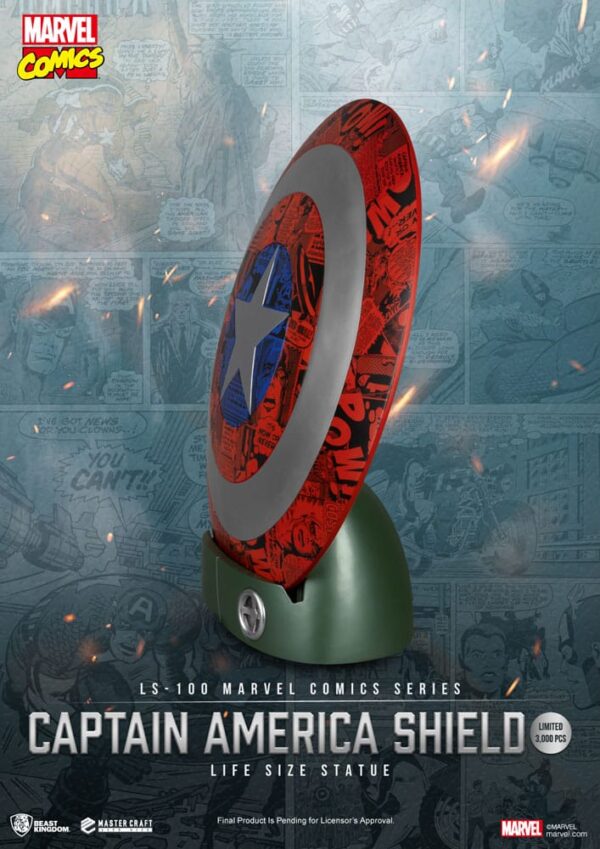 Marvel Comics PVC Captain America Shield Life Size Szobor 64 cm