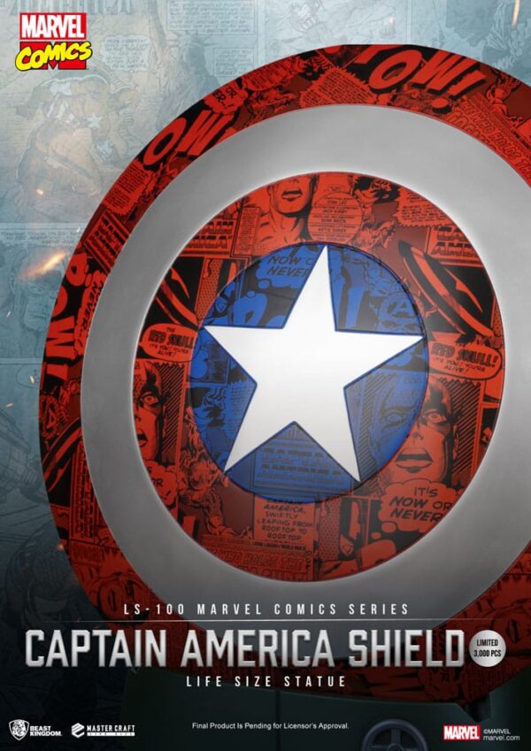 Marvel Comics PVC Captain America Shield Life Size Szobor 64 cm