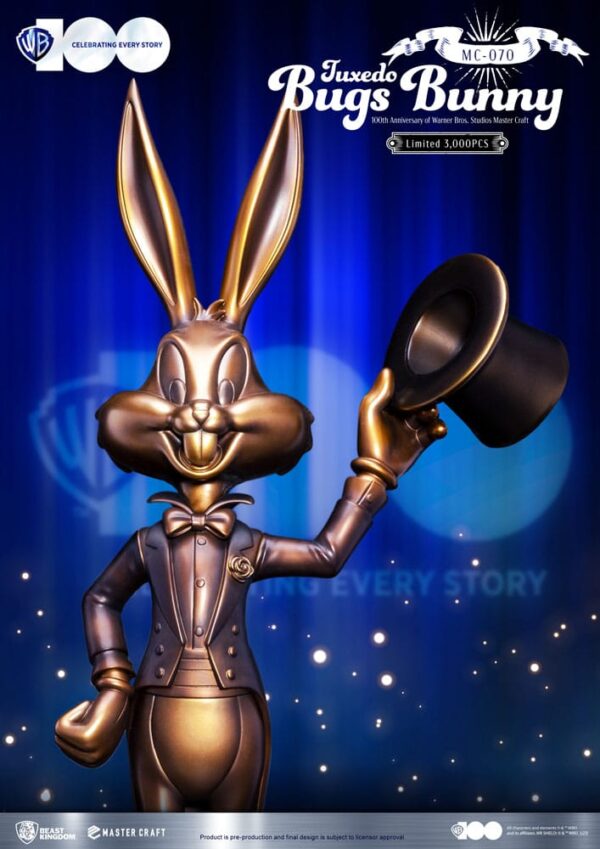 Looney Tunes 100th anniversary of Warner Bros. Studios Master Craft Szobor Bugs Bunny 46 cm