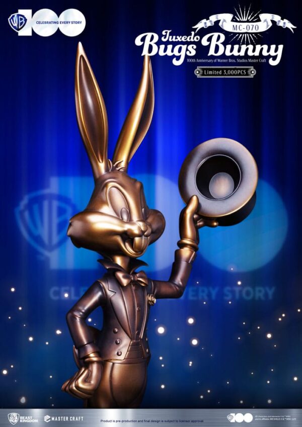 Looney Tunes 100th anniversary of Warner Bros. Studios Master Craft Szobor Bugs Bunny 46 cm