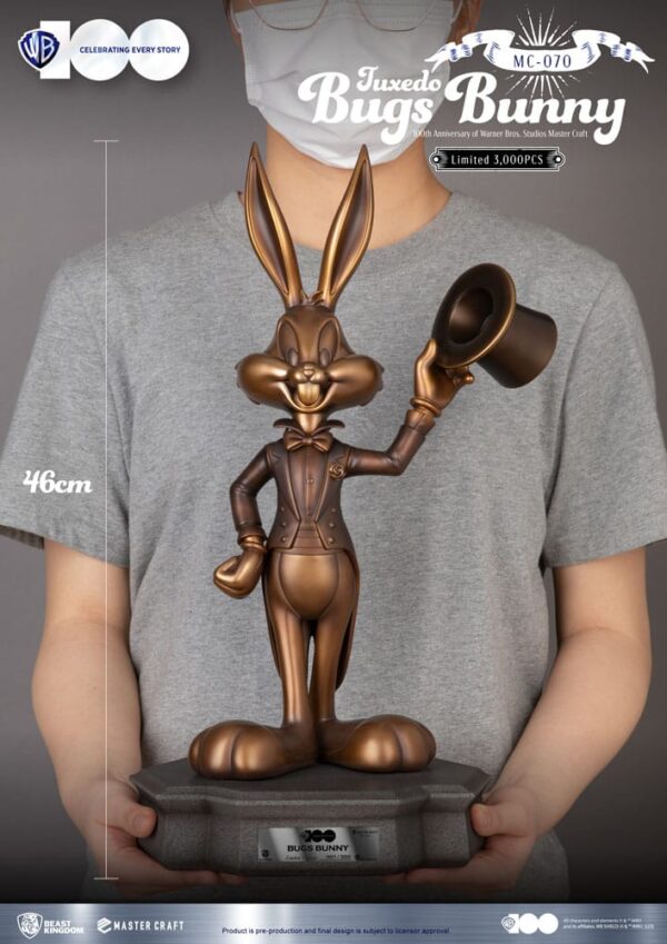 Looney Tunes 100th anniversary of Warner Bros. Studios Master Craft Szobor Bugs Bunny 46 cm