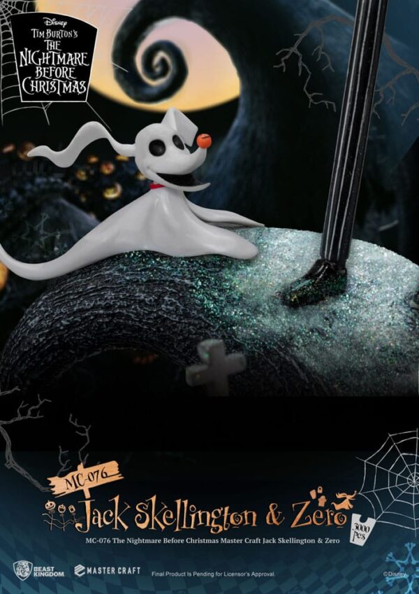 Nightmare before Christmas Master Craft Szobor Jack Skellington & Zero 39 cm