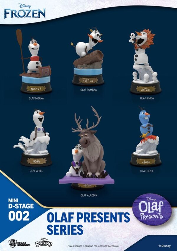 Frozen Mini Diorama Stage Szobors 6-pack Olaf Presents 12 cm