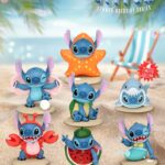 Lilo & Stitch Mini Egg Attack Figuras 10 cm Stitch summer dress up Series Assortment (6)